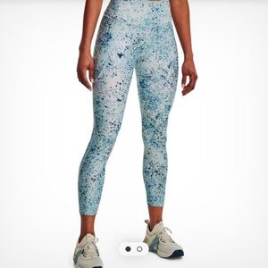 Under Armour Project Rock Heatgear Womens XS Legging Blue Athletic Compression